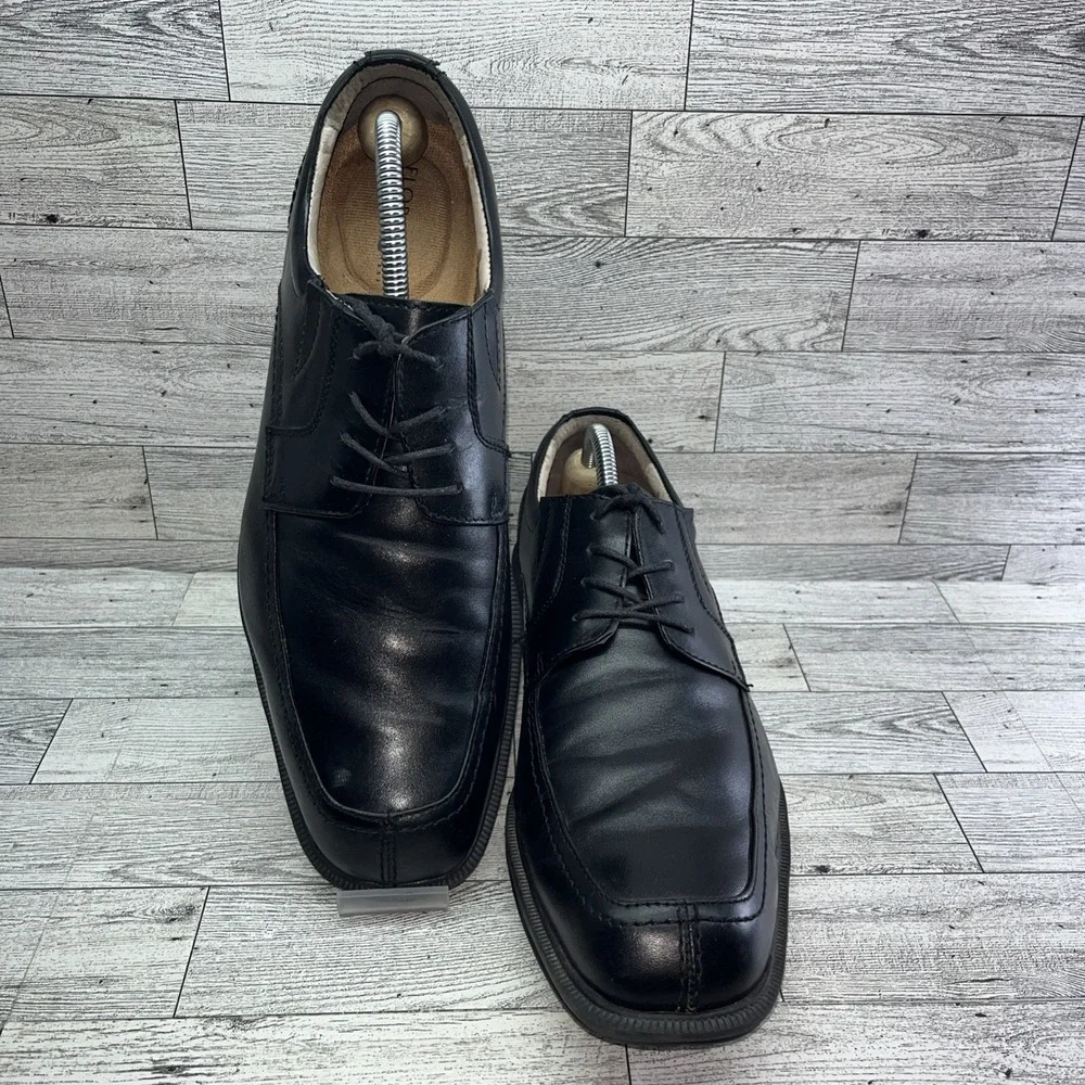 Florsheim Billings Split Moc Toe Black‎ Leather Oxford Dress Shoes Men Sz 9.5 3E